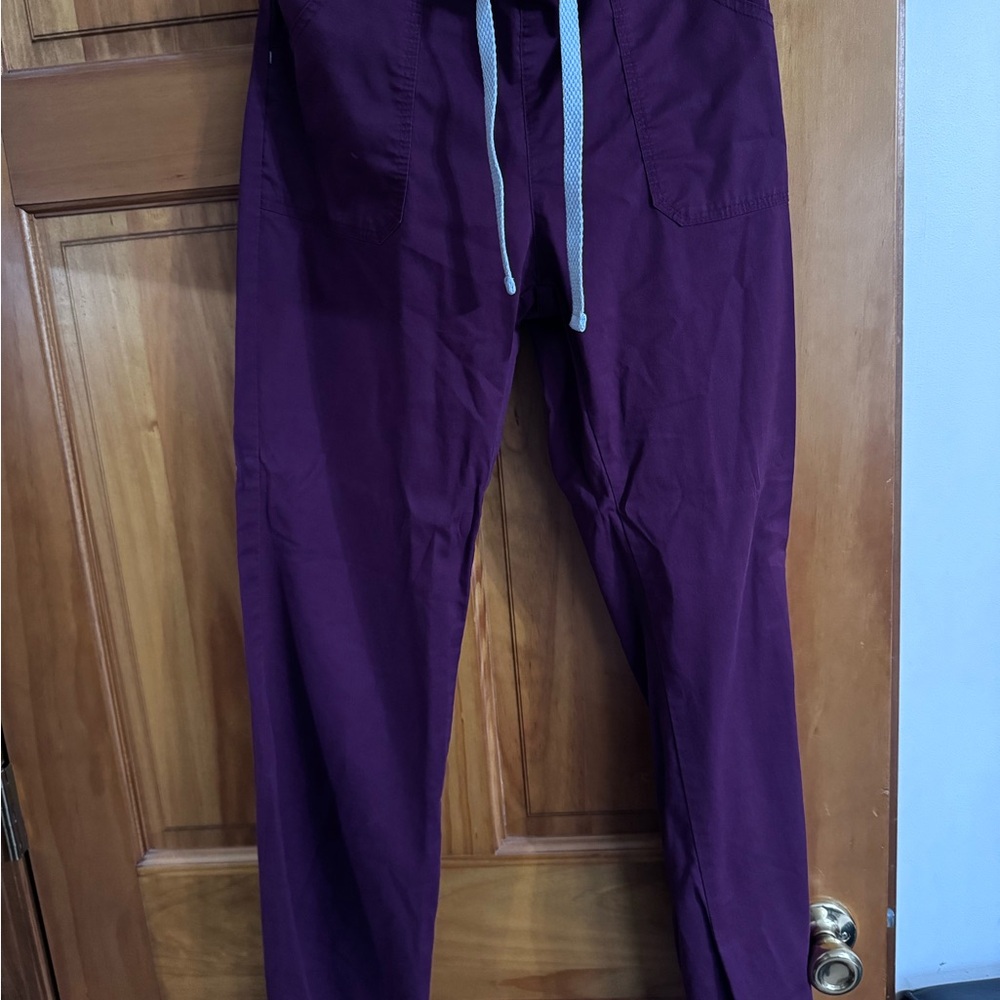 Purple/red scrub pants relaxed fit